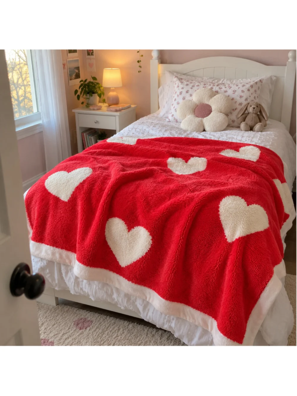 Pillowfort™ Patisserie Heart Kids’ Chenille Throw Blanket